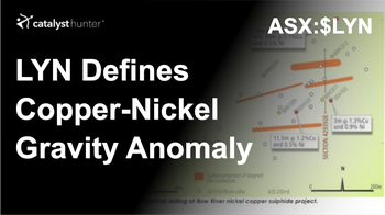 LYN defines copper-nickel gravity anomaly