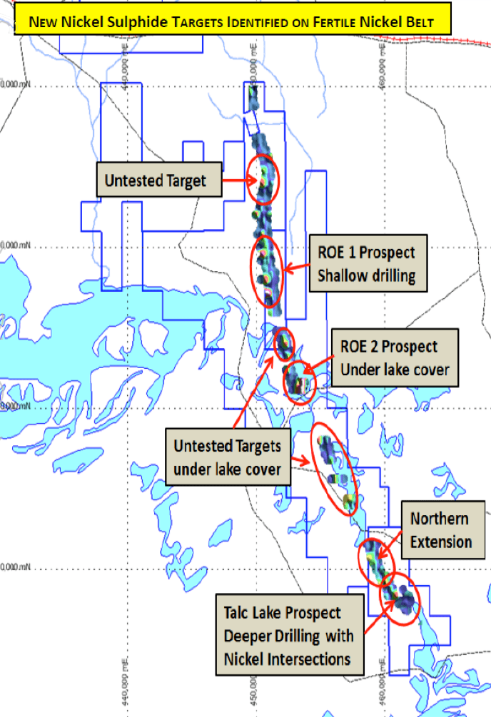 MPJ nickel suplphide targets