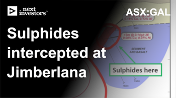 GAL hits sulphides at Jimberlana - more assays on the way.