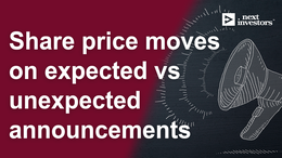Share price moves on expected vs unexpected announcements