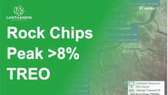 LNR - Rock chip samples peak 8% TREO