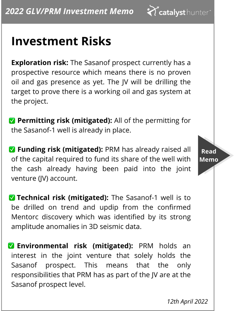 PRM / GLV Investment Risks