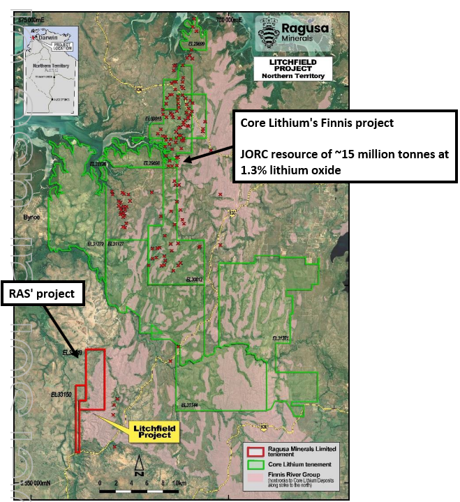  Core Lithium's Finnis Hard Rock Lithium Project